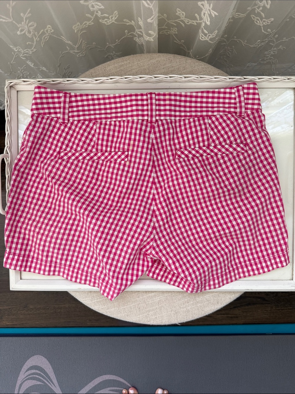 J. Crew Pink Gingham Women’s Shorts - Size 4 - Picture 5 of 6